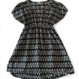 Merona Black and White Patterned Sheer Swim Coverup